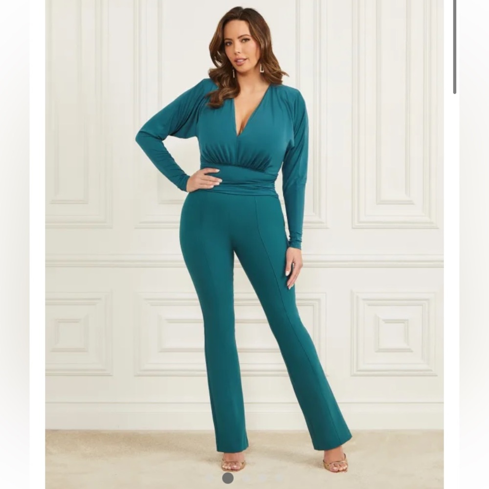Marciano Teal Dress Pants Flared Silhouette - Size L